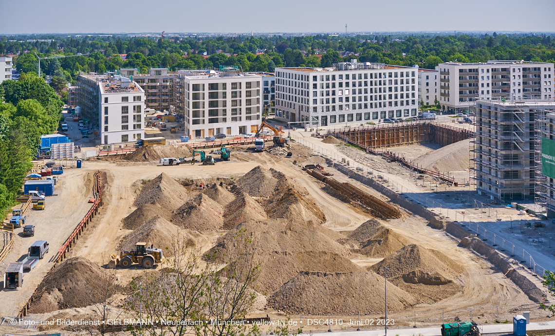 02.06.2023 - aktuelle Fotos von der Baustelle Alexisquartier in Neuperlach in München